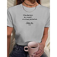 Camiseta Babylook Feminina com Frases Engraçadas 100% Algodão – Estilo e Humor em Um Só Look! - imagem 1