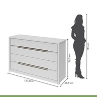Cômoda Urban 8 Gavetas Lopas – Organização e Estilo para Seu Ambiente - imagem 4