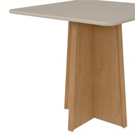 Mesa de Jantar Quadrada 4 Lugares Celebrare Móveis Lopas Amêndoa Clean/Off White - Design Moderno e Resistente - imagem 5