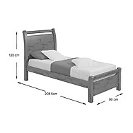 Cama Solteiro Reali Rovere/Amêndoa - Lopas - imagem 2