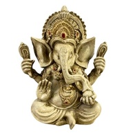 Estatueta Decorativa Lord Ganesha em Resina - Simboliza Prosperidade, Paz e Concentração para Ambientes Serenos - imagem 2