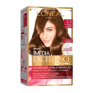 L'Oréal Imédia Excellence Castanho Claro Dourado 5.3 - Kit Completo - imagem 1