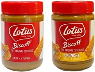 Pastas de Speculoos Biscoff Lotus - 2 unidades de 400g cada (1 Creamy e 1 Crunchy) Total 800g - imagem 2