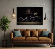 Quadro Ayrton Senna Lotus em Tecido Canvas 90x60 cm - Decoração Inspiradora para Sala e Escritório - imagem 3