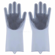 Luva de Silicone para Lavar Louça com Cerdas Multiuso, Esponja Macia com Suporte para Pendurar, Maleável Resistente e Durável, Resistente e Prática, Casa e Cozinha - imagem 1