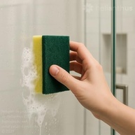 Kit Esponjas de Louça Dupla Face Verde e Amarela - Fibra Abrasiva + Espuma Macia para Limpeza Fácil e Segura - imagem 3