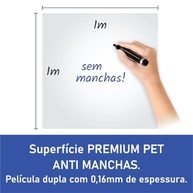 Adesivo Quadro Branco Lousa Laminado 1x1m - PET Resistente Sem Manchas para Ambientes Corporativos - imagem 3