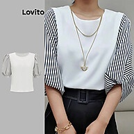 Lovito Blusa Elegante Listrada – Estilo e Conforto para o Verão - imagem 1