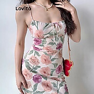 Vestido Elegante Ditsy Floral com Cadarço Lovito - imagem 2