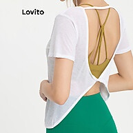 Lovito Camiseta Esportiva Sem Costas - Conforto e Estilo - imagem 1