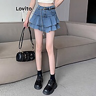 Saia Jeans Feminina: Babados e Estilo Casual | Lovito - imagem 2