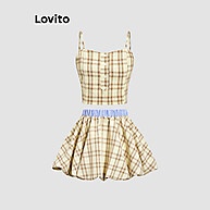 Lovito Colorblock: Tops e Calças Casuais Femininas - imagem 1