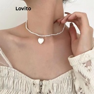 Colar de Pérolas em Formato de Coração Lovito - imagem 2