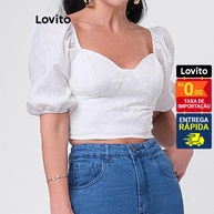 Blusa Cropped Decote Coração: Elegância Lovito - imagem 2