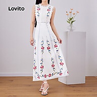 Vestido Boho Floral com Babados e Gola Alta - Estilo Lovito - imagem 2