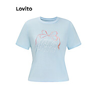Camiseta Feminina Elegante: Laço & Letras Lovito - imagem 2