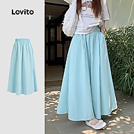 Lovito Saia Plissada Casual Feminina L133AD625 - imagem 1