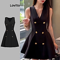 Lovito Vestido Casual com Botões – Estilo e Conforto para Mulheres - imagem 1