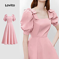 Lovito Vestido Casual com Laço – O Essencial do Verão - imagem 1