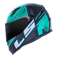 Capacete LS2 FF358 Ultra Preto e Verde Água: Estilo, Segurança e Conforto para Sua Pilotagem - imagem 1
