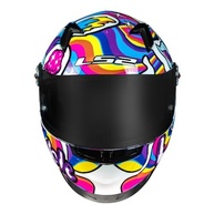 Kit Capacete Feminino LS2 FF358 Bubble Rosa Esportivo + Viseira Azul - Segurança e Estilo na Estrada - imagem 5