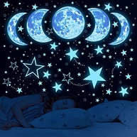 Adesivos de Parede que Brilham no Escuro - Estrelas, Lua e Galáxia para Quarto Infantil - imagem 2