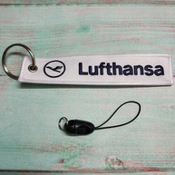 Cordão Lanyard Lufthansa Branco Bordado – Estilo Tripulação - imagem 2