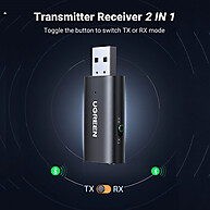 Transmissor Receptor Bluetooth Ugreen 2 em 1 – Conectividade Sem Fio em Qualquer Lugar - imagem 2