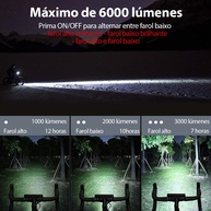Luz de Bicicleta NEWBOLER: 6000 Lúmens! - imagem 2