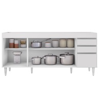 Balcão de Cozinha 180cm Dallas Branco – Lumil - imagem 2