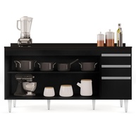 Balcão de Cozinha 160cm Arkansas Preto - Lumil - imagem 2