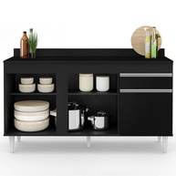 Balcão de Cozinha 150cm: Dakota Preto Lumil - imagem 2