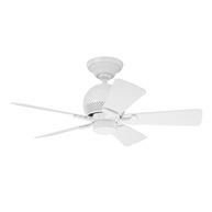 Ventilador de Teto 5 Hélices com Luminária Integrada 127V Branco Hunter - Potente e Silencioso - imagem 1