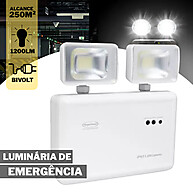 Luminária de Emergência 1200 Lúmens – Segurança Total em Qualquer Ambiente - imagem 1