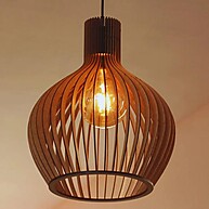 Luminária Pendente MDF Vegas: Elegância em 25cm - imagem 1