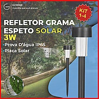 Luminária Solar Jardim: Kit 4 Refletores LED à Prova D'água - imagem 1