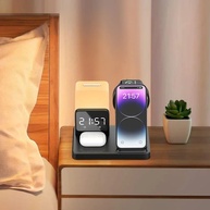 Luminária Wireless 6 em 1: Carregador, Relógio e Suporte - imagem 1
