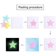 100 Estrelas Luminosas Notilucentes 3cm - Adesivos Fluorescentes para Decoração de Parede e Teto - imagem 5