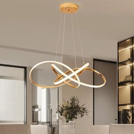 Lustre Pendente LED Flux: Elegância Dourada - imagem 1