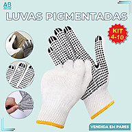 Luva de Malha Emborrachada Preta – Proteção e Adere - imagem 1