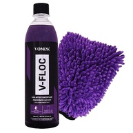 Kit Essencial Lavagem Carros e Motos: Shampoo V-Floc Vonixx + Luva Microfibra Zacs - imagem 2