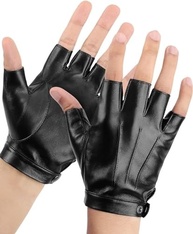 Luvas Sem Dedos de Couro PU Premium: Conforto e Estilo para Dirigir e Mais! - imagem 2
