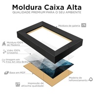 Quadro Decorativo Abstrato Moderno com Moldura e Vidro - Estilo Luxo para Sala, Quarto e Hall - imagem 5