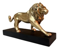Escultura Leão em Polirresina Dourada - Decoração Elegante e Luxuosa - imagem 3
