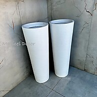 Kit 2 Vasos Grandes Ibiza Decorativos Texturizados – Design Moderno e Luxuoso - imagem 1