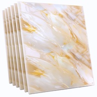 Placas Adesivas 3D Mármore Bege 60x60cm - 10 Peças Impermeáveis com Efeito Luxuoso - imagem 1