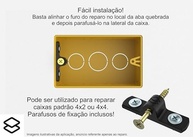 Kit 2 Unidades Reparo Salva Abas para Caixas de Luz 4x2 e 4x4 – Solução Prática e Duradoura - imagem 3