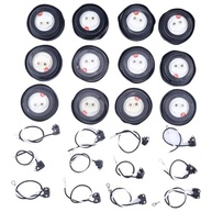 Luz Traseira LED 5cm Redonda Vermelha 12x - 4 LEDs por Luz - 10-30V com Arnês para Reboque e Caminhão - imagem 3