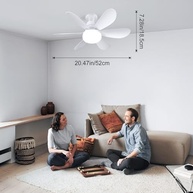 Ventoinha de Teto Silenciosa com Luz LED e Controle Remoto | 6 Pás, 3 Velocidades, Luz Ajustável Branca Fria/Neutra/Quente - imagem 3