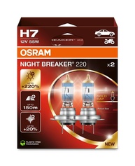Lâmpada H7 OSRAM Night Breaker 220: Ilumine Sua Noite com Até 220% Mais Luz! - imagem 1